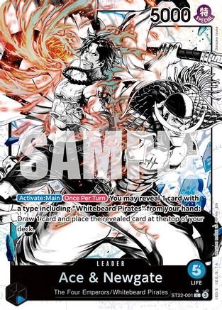 Ace & Newgate (Parallel) ST22-001 L Starter Deck 22: Ace & Newgate  Foil