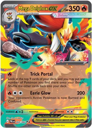 Mega Delphox ex (8) Double Rare Holofoil