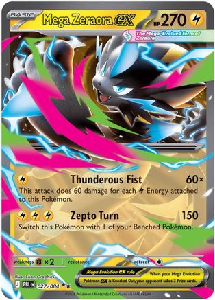 Mega Zeraora ex - 027/084 (27) Double Rare Holofoil