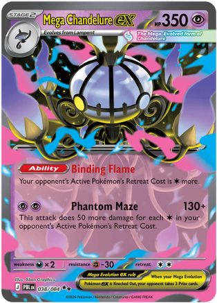 Mega Chandelure ex - 038/084 (38) Double Rare Holofoil